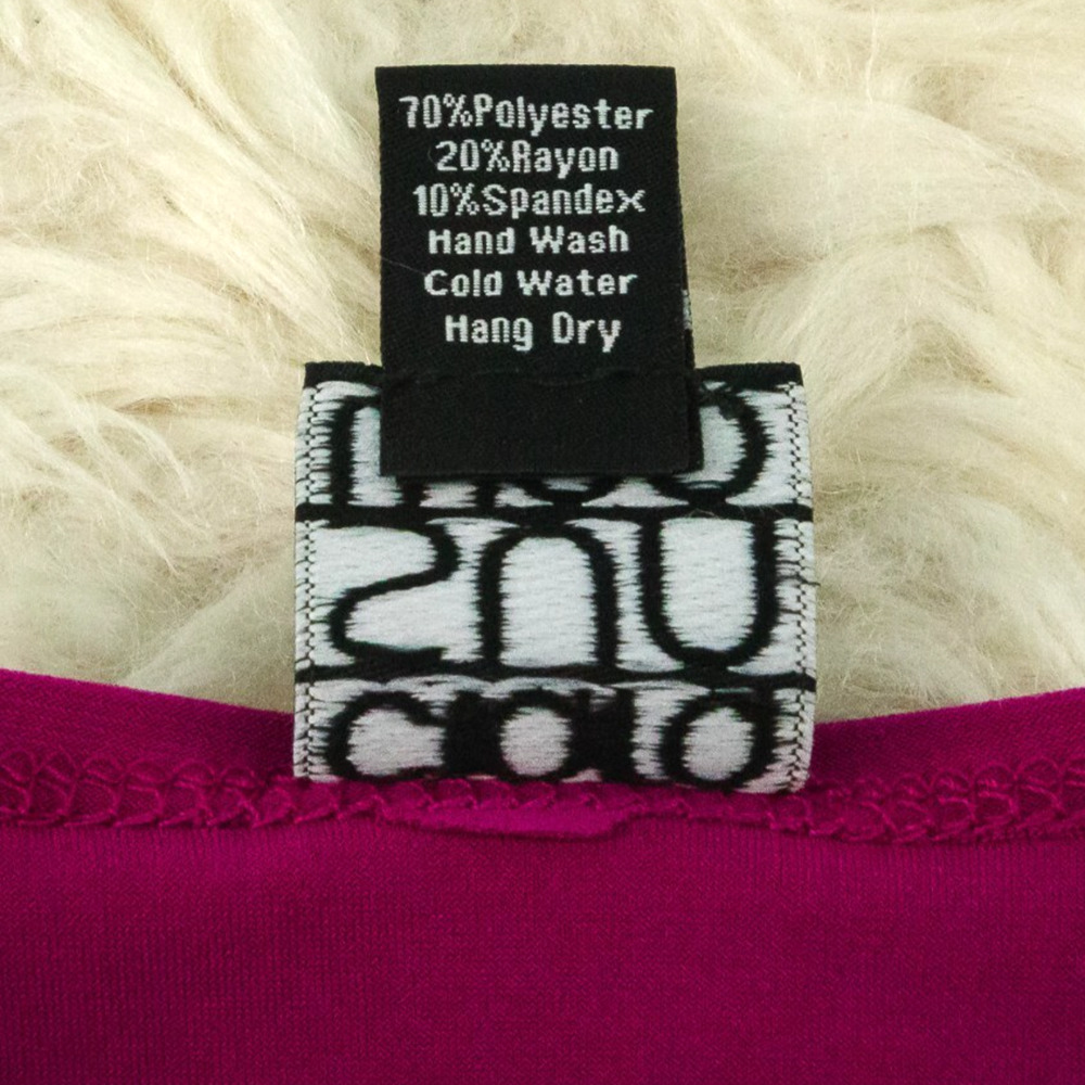 Clara Sun Woo Size Small S Magenta Pink Scoop Neck 3/4 Sleeve Artsy Knit Top - Picture 4 of 5